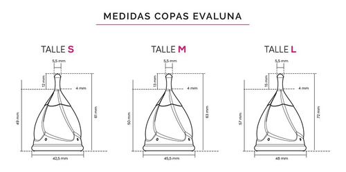 Copa Copita Menstrual Silicona Reutilizable Evaluna Ecoyo