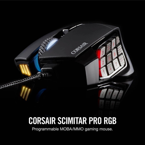 Imagen 2 de 6 de Mouse Corsair Scimitar Pro Rgb - Mmo Gaming Negro