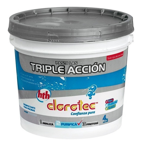 Kit Limpieza Piletas 3 Meses Hasta 50.000 Lts. Clorotec