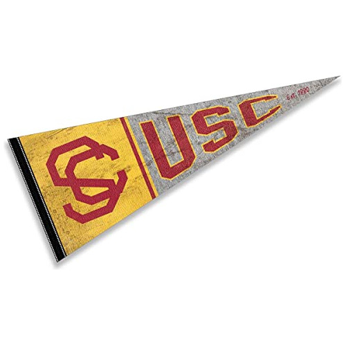 Estandarte De Usc Trojans Vintage De Época