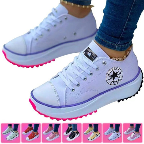 Zapatillas Con Plataforma Para Mujer, Estilo Casual