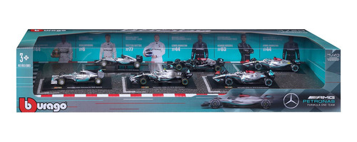 Set De 6 Autos F1 Formula 1 Bburago Colección A Escala 1:43 