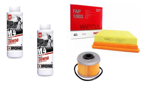 Kit Service Aceite Ipone + Filtros Tornado Xr 250 Honda 