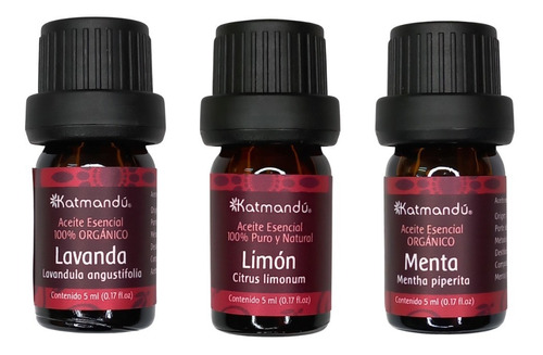 Aromaterapia Katmandú Set 3 Aceites Esenciales Bienestar