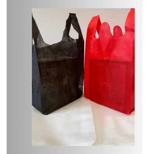 Bolsa Tnt Camiseta Publicitaria 22x15 Rojo