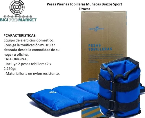 Sportfitness Pesas Tobilleras y Brazos Azul