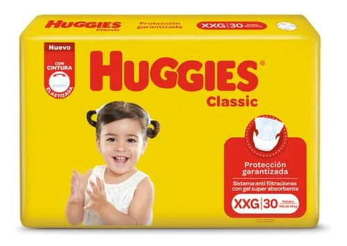 Pañales Huggies Classic Hiperpack Los Talles Género Sin género Tamaño Extra extra grande (XXG)