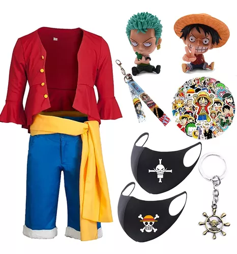 Conjunto De Roupas De Cosplay Luffy Anime Pirate, 8 Peças