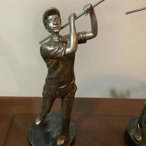 Esculturas De Jugadores De Golf En Resina, Decoración Fina