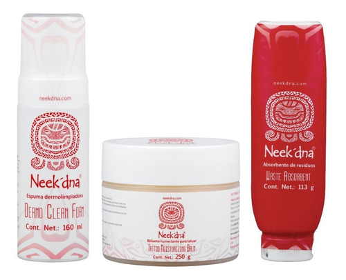 Imagen 3 de 3 de Kit Para Tatuar Neek'dna Pro-tec (espuma+bálsamo+absorbente)