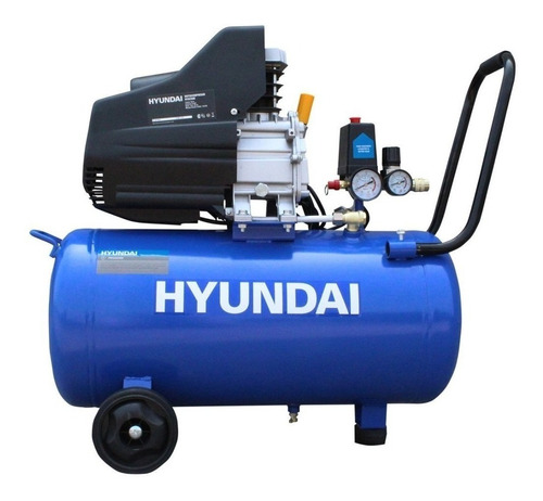 Compresor de aire eléctrico portátil Hyundai HYAC50D 50L 2hp 110V 60Hz azul