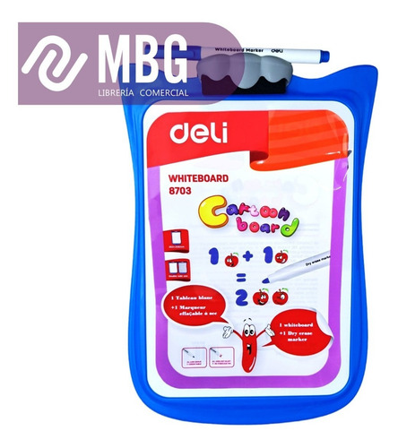 Imagen 4 de 7 de Pizarra Blanca Deli Infantil Marcador + Borrador