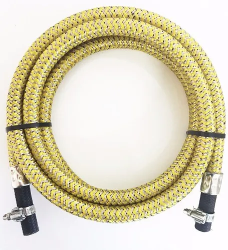Mangueira Flexivel Botijao 3,0mts Aço Inox Gas Glp C/ Braçad