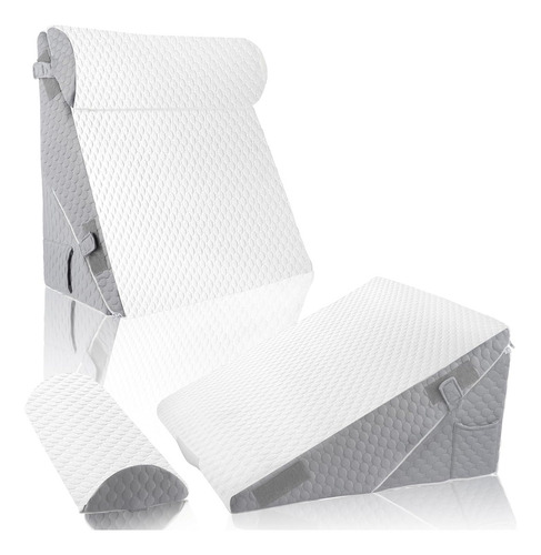 3pzs Encosto Triangular Travesseiro 45 Graus Pós Operatório Travesseiro Que Nao Afunda Travesseiro Triangulo Encosto55*55*31cm