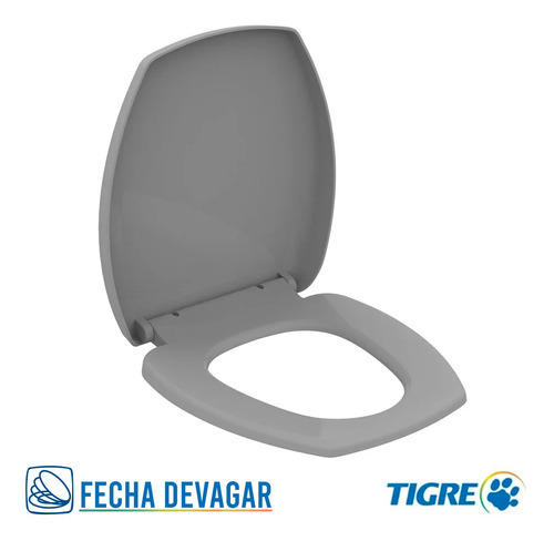 Tampa De Vaso Com Amortecedor Soft Close Thema Cinza Tigre