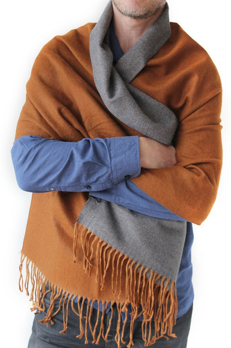 Pashmina Bufanda Mantón Ruana Hombre Gruesa 80% Algodón