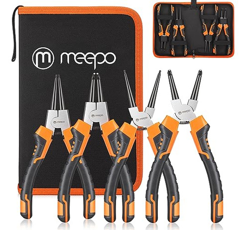 M Meepo Snap Ring Pliers Set, Heavy Duty 4 Piezas Círculo Ex