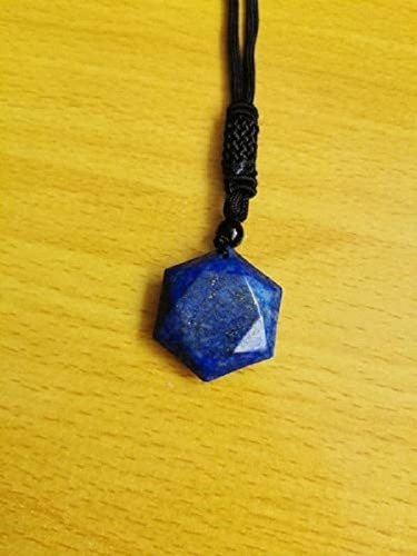 Collar Estrella Hexagonal Cuarzo Lapislázuli Amuleto Joyería
