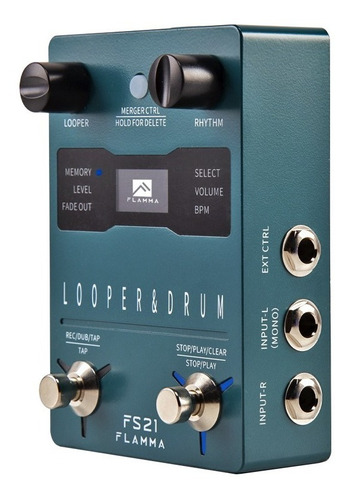 Imagen 2 de 2 de Flamma Looper & Drum Fs21 Pedal Looper Drum Machine Guitarra
