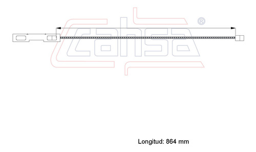 Cable Freno Intermedio Para Dodge Ram 1500 5.2l 1997