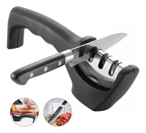 Afilador Cuchillos Navajas Profesional 2 Etapas Inoxidable