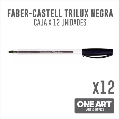 Boligrafo Trilux 32 Faber Castell Caja X 12 Negro