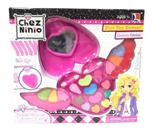 Set De Maquillaje Chez Ninio Para Niñas Dos Pisos Corazón