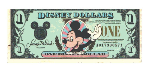 Billete 1 Dolar 1990 Disney Mickey Mouse Sc