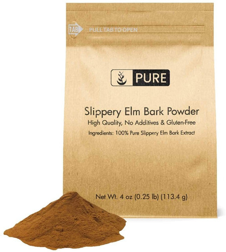 Slippery Elm Bark Powder (4 Oz) Eco-friendly Packaging, 100%