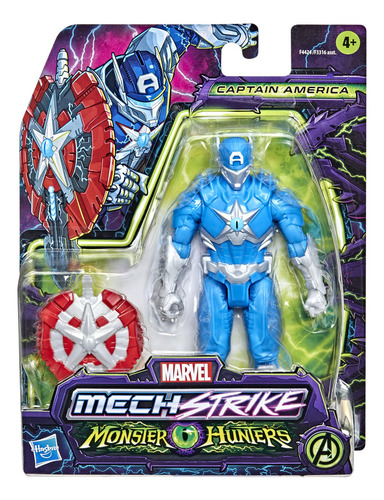 Figura Hasbro Marvel Mech Strike Monster Hunter Capitan Amer