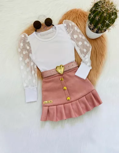 1 Blusa mini blogueirinha, 1 blusa mini diva, roupa infantil (1 Peça)