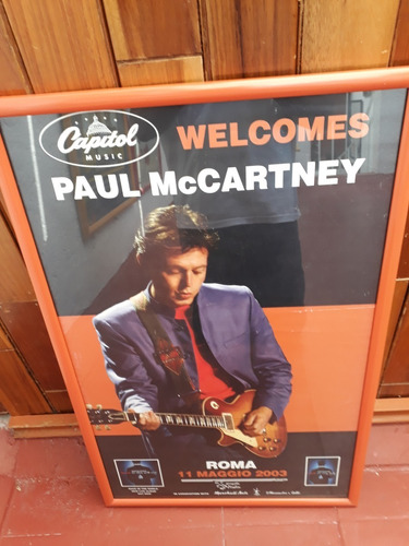 Paul Mccartney Poster Italiano 2003 Con Marco The Beatles