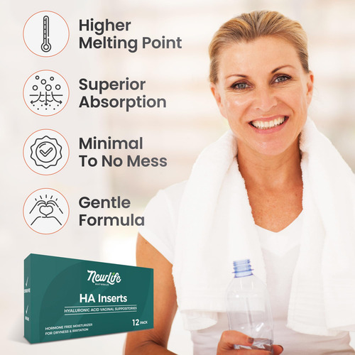 Supositorios Vaginales De Ácido Hialurónico 5 Mg 12 Insertos