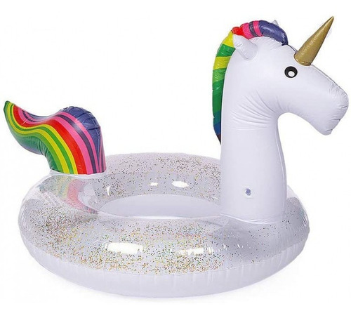 Salvavidas Inflable Flotador Unicornio 68cm Alberca Piscina