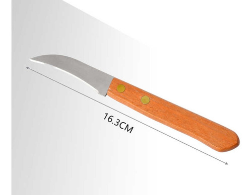 Set 3 Cuchillos Mango De Madera 16,3cm