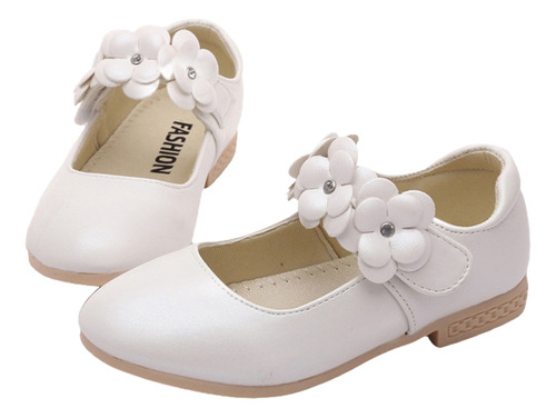 Zapatos Blancos Adorables Con Flores Para Niños, Suela, Tall