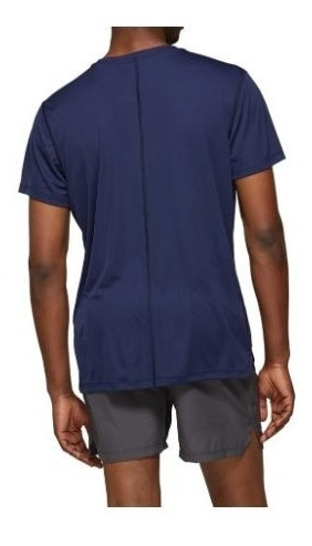 Remera Asics Silver Ss Top Azul Hombre Running