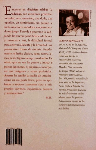 Rincón De Haikus - Mario Benedetti (Usado)