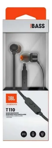 Audífonos In-ear Jbl Tune 110 Jblt110 Black