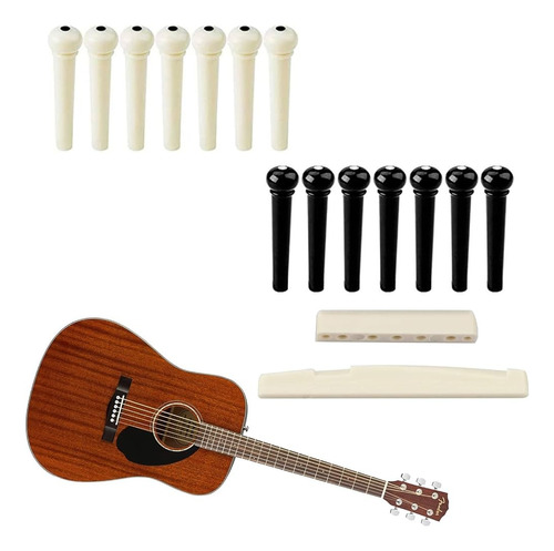 Juego De 7 Pines + 2 Cejillas Para Guitarra - Juego Completo