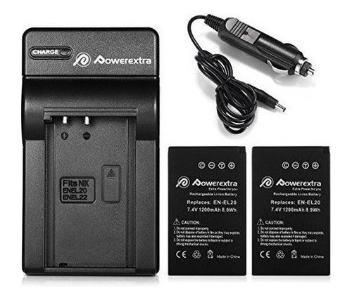 Bateria Y Cargador Powerextra 2x (con Cargador De Coche) Par