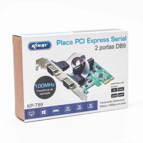 Imagem 10 de 10 de Placa Pci Express Serial 2 Portas Rs232 Rs485 Rs422 Kp - T89
