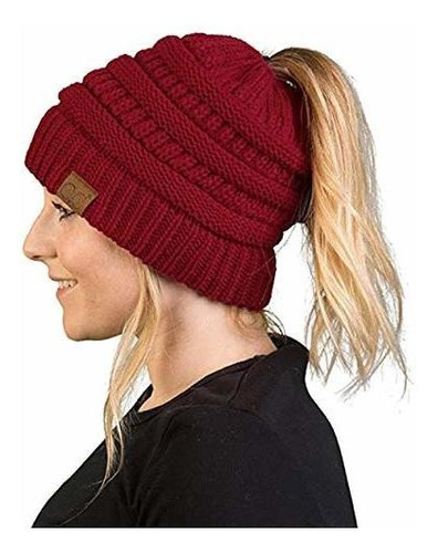 Sombrero Gorro Boina Muje Messy Womens Winter Knit Hat Beani