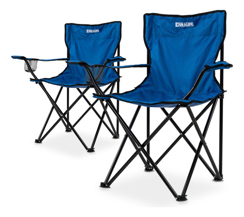 Silla Camping Y Playa Plegable Portatil Para Exteriores Gaon Color Azul