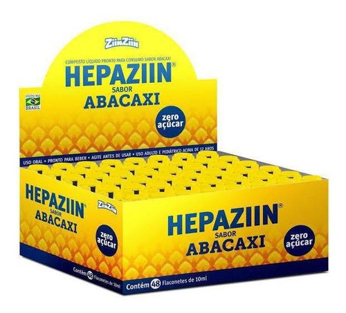 Kit 48 Unid Composto Liquido Hepaziin Zero Açucar 10ml