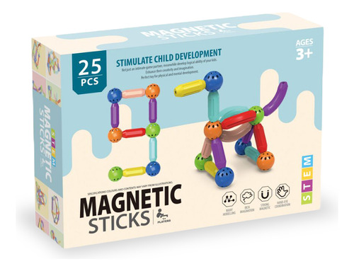 Juego De Bloques Magneticos 25 Piezas