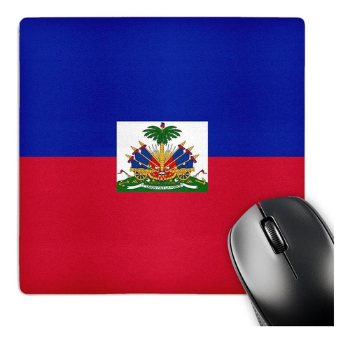 3drose Mouse Pad Flag De Haití - Azul Marino Oscuro Y Rojo C