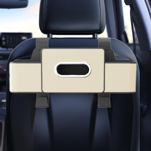 Organizador De Respaldo De Asiento, Caja De Pañuelos, Beige