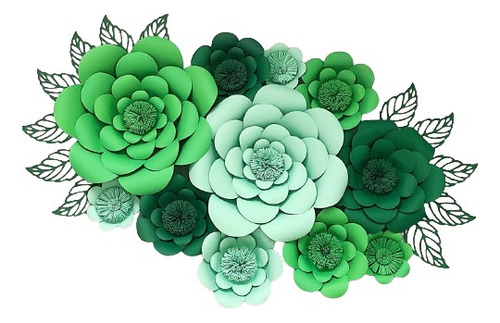 Flores Papel Sendo 4 D 35cm 4 D 30cm 4 D 20 Cm 20 Folhas