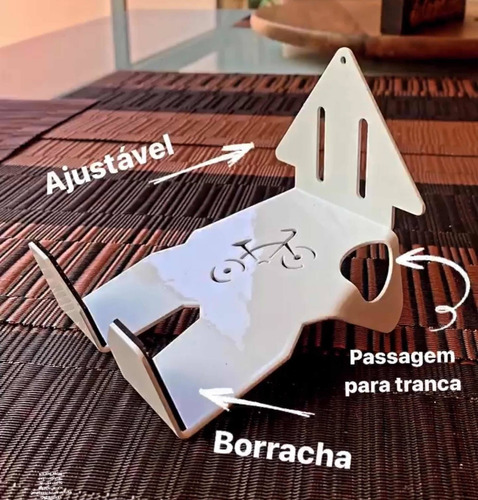 Imagem 2 de 10 de Suporte De Parede Articulado Para Bicicleta + Sup Acessórios